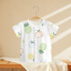 糖晰嬰兒開(kāi)衫短袖T恤夏季薄款男女寶寶單件上衣兒童夏裝打底衫純棉t恤 熱帶菠蘿 90 建議體重25斤內