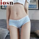 IOSN藍(lán)粉白條紋內(nèi)褲用品cd女裝可愛三角褲 藍(lán)白條紋 女款 XL