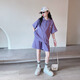 舟喜女童夏裝POLO短袖套裝2025新款兒童休閑運(yùn)動(dòng)童裝中大童女孩子夏款 紫色 150 cm