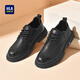 海瀾之家（HLA）男鞋戶(hù)外休閑皮鞋子男士耐磨低幫工裝鞋HAAGZM4DAX235 黑色42