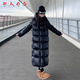 RLAS黑金款鵝絨羽絨服女長(zhǎng)款冬季新款外套東北超厚保暖極寒500克 黑色 M(建議105-125)