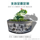鎏銘石雕魚缸青石仿古水缸橢圓花盆半圓流水槽庭院戶外養(yǎng)魚池墻壁盆 荷花魚款長80寬50高40cm