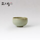 益工坊手工汝窯系列茶具景德鎮(zhèn)功夫茶具品茗杯主人杯蓋碗禮盒裝 汝窯天青釉禪定杯