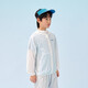 亞瑟士童裝夏新款男女UPF50+冰蟬翼梭織透氣防曬服 白色-側網(wǎng)眼版 UPF50+ 170