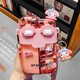 凱蒂貓（hellokitty）庫洛米兒童水杯女孩學(xué)生防摔上學(xué)便攜可愛高顏值雙倉雙飲吸管杯子 美樂蒂雙飲 780ml -2420+掛件3D貼