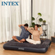 INTEX 充氣床墊帶枕頭氣墊床雙人加大戶(hù)外露營(yíng)帳篷墊家用打地鋪折疊床 雙人床191*137*25CM 配家用電動(dòng)充氣泵