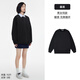 棉的美學(xué)400G加厚銀狐絨重磅圓領(lǐng)寬松套頭衛(wèi)衣男百搭休閑保暖長(zhǎng)袖外套 「絨絨無限暖」暮黑 XL 「推薦140-160斤」