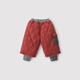 巴厘小豬男童褲子冬季加絨保暖嬰兒棉褲夾棉加厚工裝褲假兩件新年寶寶長(cháng)褲 卡蘭達紅 120 cm