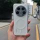 韻寧 適用小米14Ultra手機殼超薄magsafe磁吸14Ultra磨砂半透明簡約全包新款xiaomi男女款保護套 【白色】冰霧磨砂膚感磁吸 小米 14 Ultra