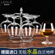 LEGLE 德國(guó)進(jìn)口白蘭地杯套裝水晶洋酒杯矮腳杯紅酒杯家用威士忌杯 杯架+白蘭地杯6只 420ml