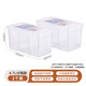 樂(lè )扣樂(lè )扣（LOCK&LOCK）廚房冰箱透明收納盒食品級抽屜式塑料儲物盒蔬菜水果雞蛋保鮮盒 【2個(gè)裝】4.7L-三分格