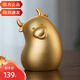 銅師傅擺件萌金牛頭小探吉祥物牛 工藝品牛生日禮物工藝禮品送客戶朋友