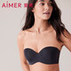 愛(ài)慕（Aimer）愛(ài)慕內衣透氣無(wú)肩帶抹胸文胸聚攏防滑不掉半杯AM118581黑色B85