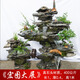 暙喜鳥假山流水噴泉大型真石頭魚池室內(nèi)外中式園林花園裝飾英石水景盆景 宏圖大展（淺灰青龍石）