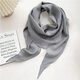 蘭蔓婭夏秋米白粉色棉麻絲巾薄款空調房護頸披肩圍巾灰色外搭配裙子圍脖 2大菱形灰色款【 50*175cm】
