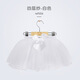 艾舞戈兒童舞蹈服女童跳舞半身紗裙幼兒芭蕾舞蓬蓬紗網(wǎng)紗公主短裙 白色（升級4層微硬紗） S
