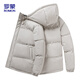 羅蒙（ROMON）棉服男冬季保暖休閑百搭棉衣連帽外套棉襖男裝MY403 卡其 XL 