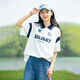 方糖姑娘初中學(xué)生短袖T恤少女大童學(xué)院風(fēng)運動POLO領(lǐng)高中女生夏裝寬松上衣 23213LX白色T恤 L