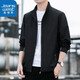 真維斯（JEANSWEST）夾克男2025春秋季新款時(shí)尚潮流休閑外套男青少年純色茄克百搭男裝 4022-6618黑色 XL