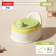 YEESOOM兒童馬桶坐便器 嬰兒坐便圈輔助器幼兒便盆尿盆廁家用三合一功能 【綠色帶蓋款+清潔袋50只+刷子】