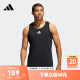 adidas篮球无袖背心运动衫男装阿迪达斯官方DX6730 黑色 XL