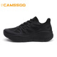 美駱世家（CAMSSOO）秋冬男女透氣網(wǎng)面跑步運動鞋透氣減震運動鞋跳繩跳操慢跑旅游登山 黑武士 40