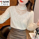 啄木鳥(niǎo)（TUCANO）蕾絲打底衫女2025春秋新款時(shí)尚顯瘦百搭襯衫洋氣減齡顯瘦內搭小衫 杏色常規款 M 100-110斤
