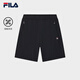 FILA 斐樂官方男士針織五分褲2025夏季新款簡約基礎(chǔ)涼感休閑短褲 傳奇藍-NV XL 180/88A/XL