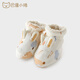 巴厘小豬（BALIPIG）寶寶學(xué)步鞋中國風(fēng)護(hù)腳套秋冬季加絨過年保暖襪套防滑 兔兔游玩記 11cm（3-6個月）