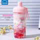 樂(lè )扣樂(lè )扣（LOCK&LOCK）夏天塑料水杯櫻花奶茶杯帶吸管戶(hù)外便攜提手男女杯子700mL粉色