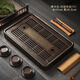 陶福氣2025新款排蓄兩用實木茶盤家用客廳高檔茶臺茶具茶托盤儲水式茶盤 排水蓄水兩用園藝柯木茶盤-中號