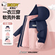 史努比兒童沖鋒衣三合一2024冬季新款女孩棉服中大童羽絨內(nèi)膽女童外套 H方形魔術(shù)貼努比K粉 120cm
