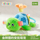 jollybaby萌寵轉(zhuǎn)轉(zhuǎn)玩偶拉繩會翻轉(zhuǎn)的可啃咬安撫0-1歲寶寶玩具 烏龜轉(zhuǎn)轉(zhuǎn)玩偶