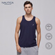 諾帝卡男士莫代爾透氣背心外穿家居內衣跨欄無(wú)袖汗衫 藏青色 2XL