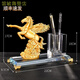 泰錦瑞新款老板總經(jīng)理辦公室桌面水晶筆筒擺件時尚收納盒辦公桌老板擺件 騰飛馬+水晶筆筒(順豐速發(fā)/可印字帶禮盒禮袋)