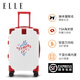 ELLE&赫本貓聯(lián)名印花行李箱拉桿箱萬(wàn)向輪拉鏈密碼箱密碼鎖女士旅行箱 H'dance 26英寸 【需托運 | 7天旅程】