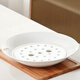 瓷秀源家用陶瓷餃子盤(pán)大號雙層瀝水盤(pán)子骨瓷10英寸水餃盤(pán)菜盤(pán)蒸盤(pán)水果盤(pán) 10英寸餃子盤(pán)