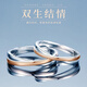 訫緣飾品 S999足銀情侶戒指一對莫比烏斯環(huán)對戒小眾設ins情人節禮物送女友 情侶對戒一對 999足銀