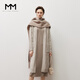 麥檬MM麥檬綿羊毛23年新款冬百搭寬松慵懶針織開(kāi)衫外套女5EB934531 燕麥色 M