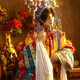 神獸王國(guó)解雨臣cos服古風(fēng)全套戲1服鳳冠盜墓筆記花爺二次元?jiǎng)勇ㄍㄖ苓?紅全套(上衣+裙+云肩+水袖+飄帶) 均碼【建議90-150斤】