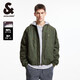 杰克·瓊斯（JACK&JONES） 冬季款男士羽絨服連帽可脫卸多口袋羅紋鴨絨羽絨服外套224423040