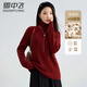 雪中飛秋冬寬松細羊毛多色加厚高領(lǐng)打底羊毛衫毛衣女 瓦磚紅 L 