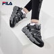 斐樂（FILA）官方女鞋PANINI復(fù)古運動鞋春款帕尼尼籃球鞋休閑鞋 鍛鐵灰/木炭灰-BC 37.5