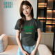 Halo QueenT恤女個(gè)性辣妹風(fēng)字母涂鴉印花T恤夏季顯瘦短款上衣H143T1594