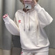 阿迪達斯 （adidas）三葉草衛衣女裝2025秋冬冬季戶(hù)外健身運動(dòng)服舒適連帽休閑套頭衫 IW9414 L