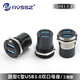 AVSSZC型圓形開孔22mm超六類網(wǎng)絡(luò)RJ45母座電腦網(wǎng)口延長擴(kuò)展模塊USB3.0直通母轉(zhuǎn)母HDMI面板固定安裝typec 圓型數(shù)據(jù)USB3.0雙口母座直通插座 *工程款 黑色