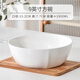 瓷秀源純白大湯碗家用特大號湯盆創(chuàng  )意骨瓷酸菜魚(yú)碗大碗陶瓷面碗 9英寸方碗(1900ml)