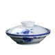 LICHEN帶蓋泡面碗菜碗景德鎮釉下彩陶瓷青花白瓷合盒器中式餐具高溫瓷 花開(kāi)富貴帶蓋深菜盤(pán)7.5英寸一級