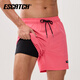 ESCATCH男士泳褲2026新款防尷尬成人泳衣速干沙灘褲男大碼沖浪褲游泳裝備 ES6玫紅色( 織嘜標 ) XL (適合體重73-83kg)