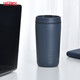 膳魔師（THERMOS） 咖啡杯保溫杯不銹鋼保溫水杯廣口辦公杯簡(jiǎn)約便攜隨行學(xué)生杯子 深藍色 420ml